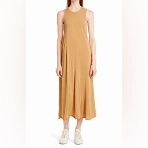 Vince Shirred Tank Maxi Dress in Pale Walnut